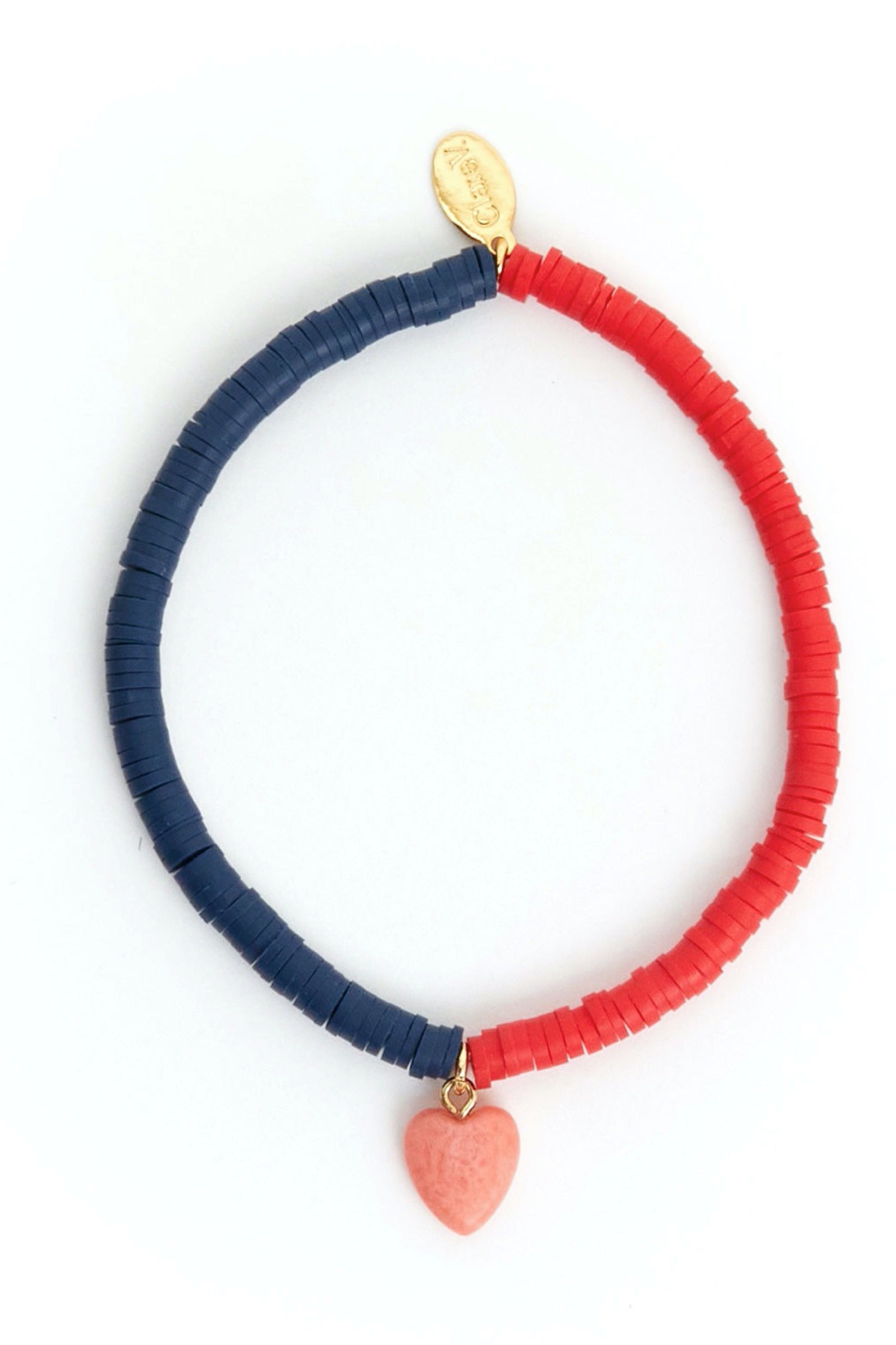 Stone Heart Beaded Bracelet
