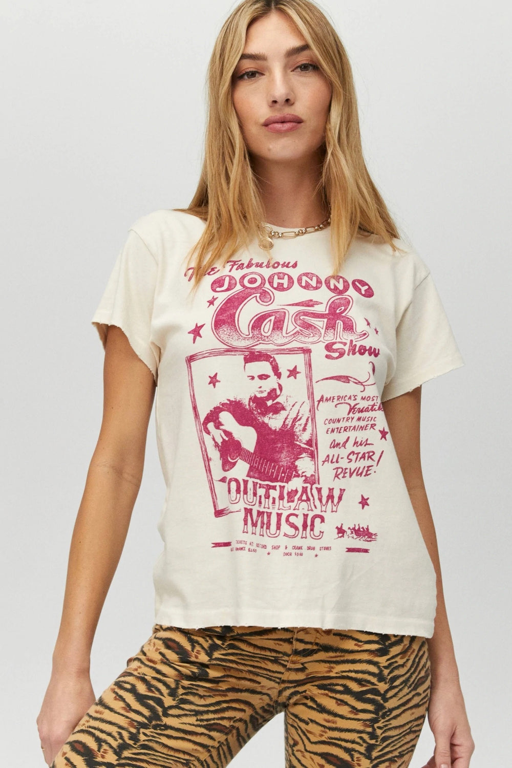 Sand Johnny Cash Outlaw Music Tour Tee