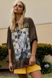 Kurt Cobain Checker O/S Tee