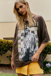 Kurt Cobain Checker O/S Tee