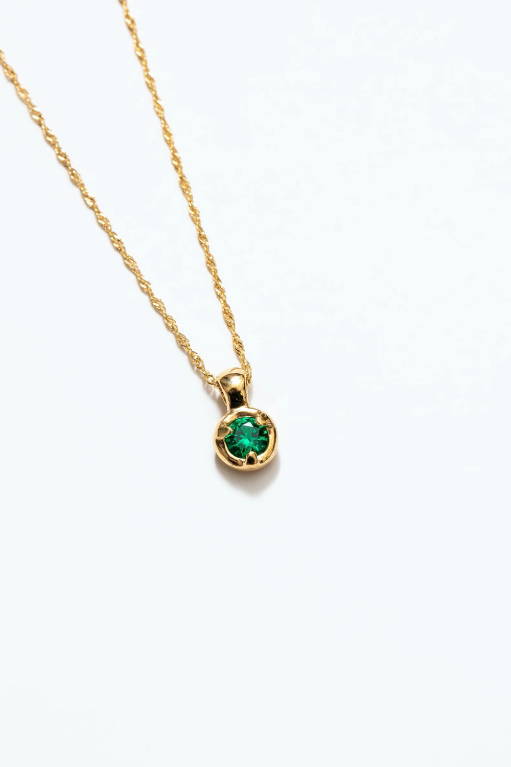 Gold + Emerald Nina Necklace