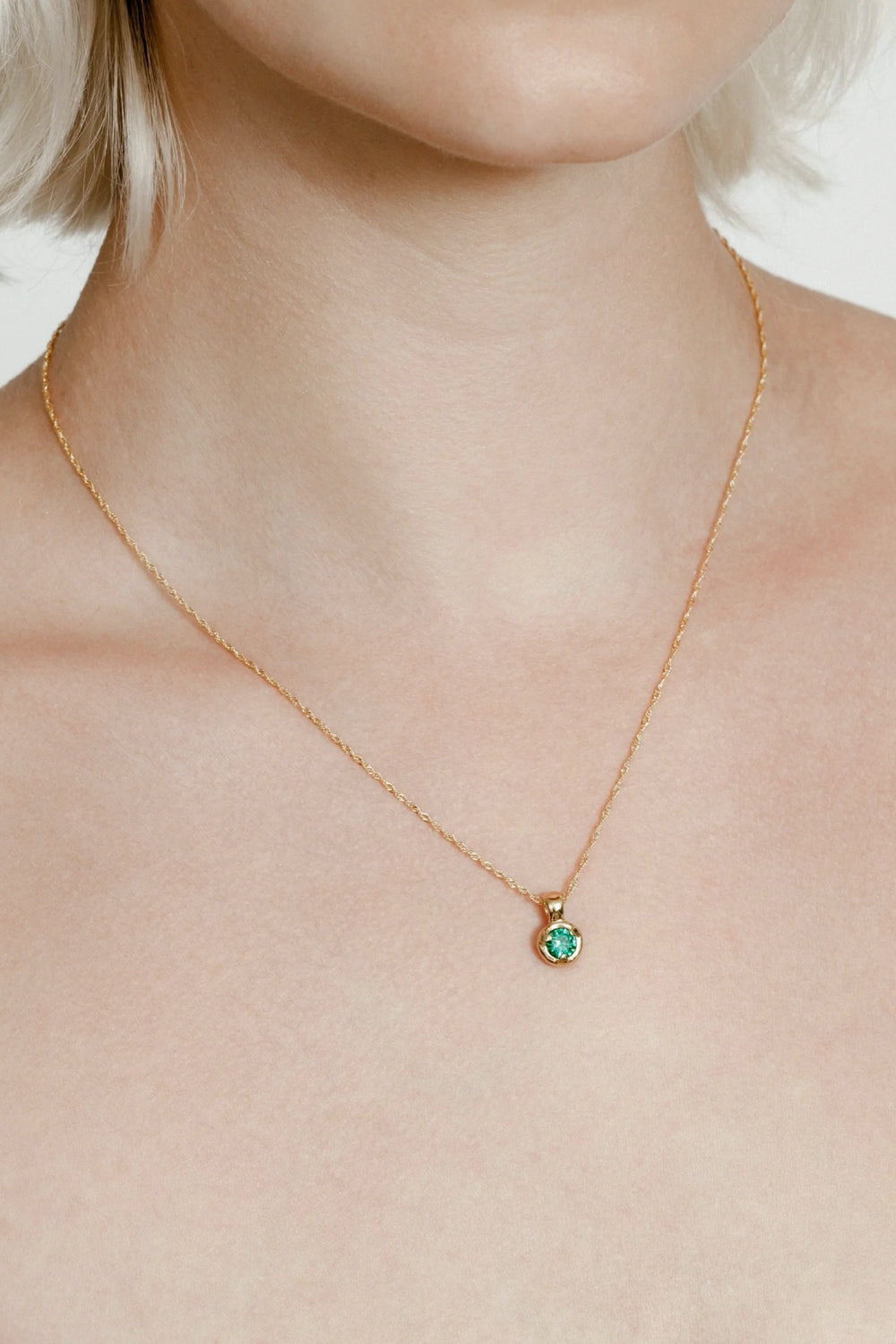 Gold + Emerald Nina Necklace