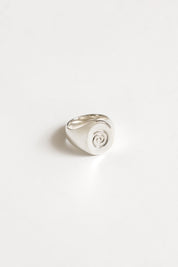 Silver Agnes Signet Ring