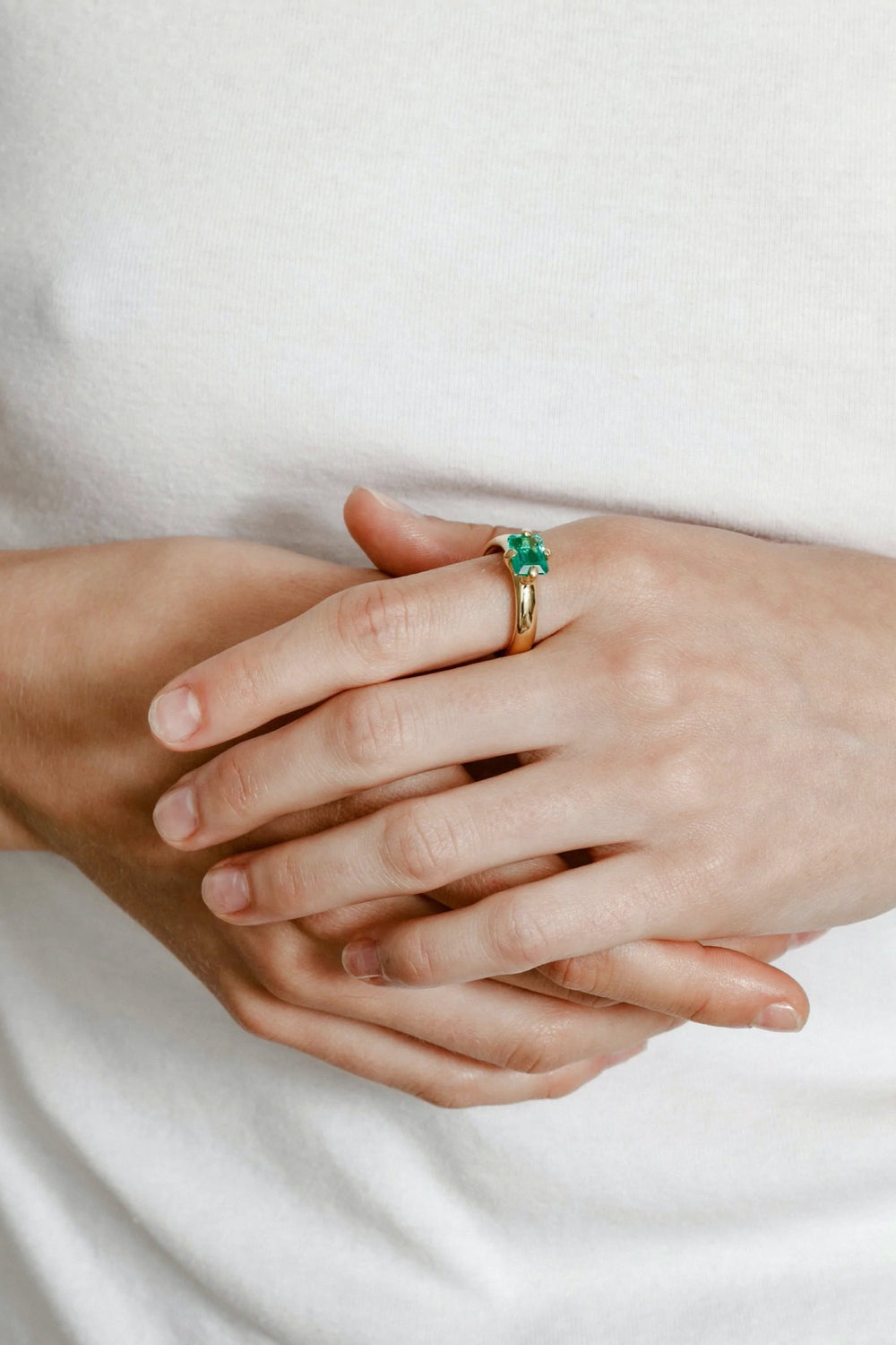 Gold + Emerald Mel Ring