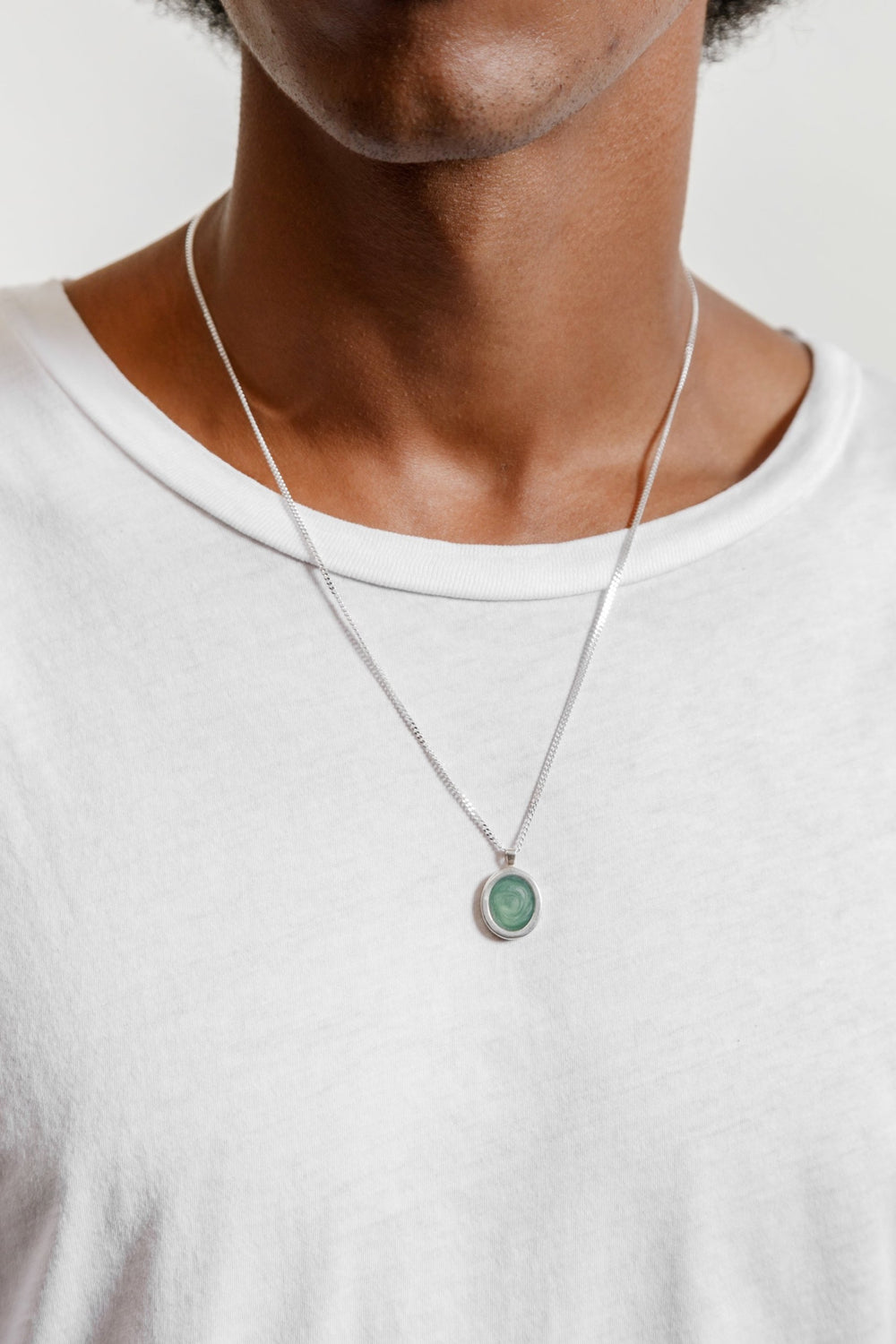 Silver + Green Tosh Necklace