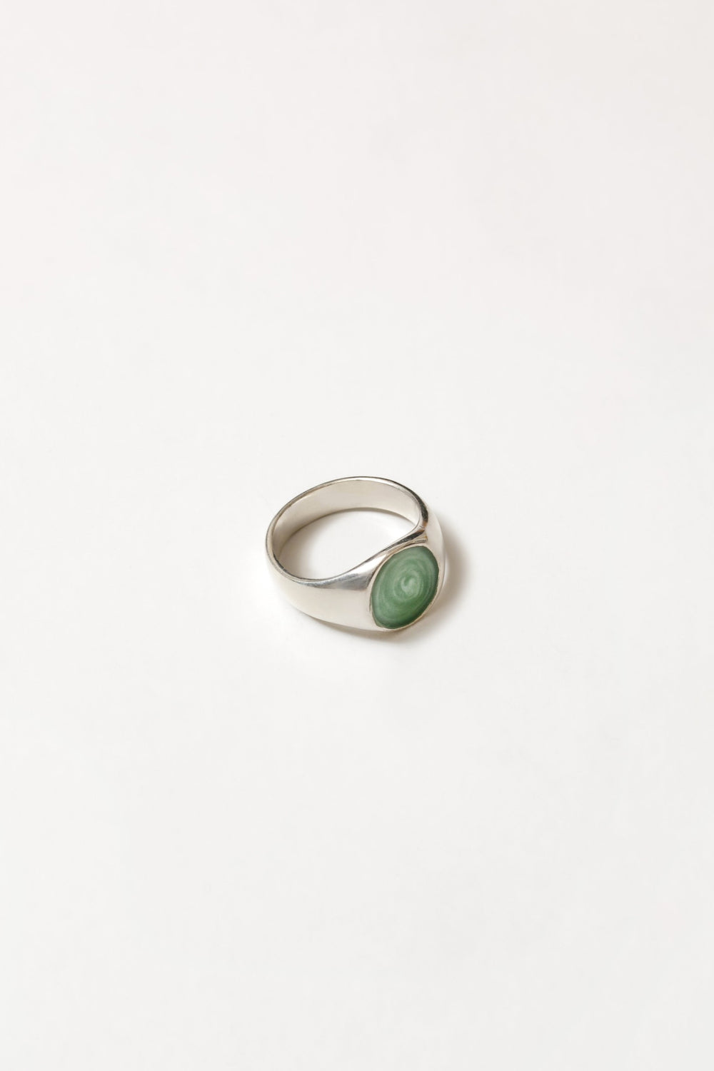 Silver + Green Tosh Ring