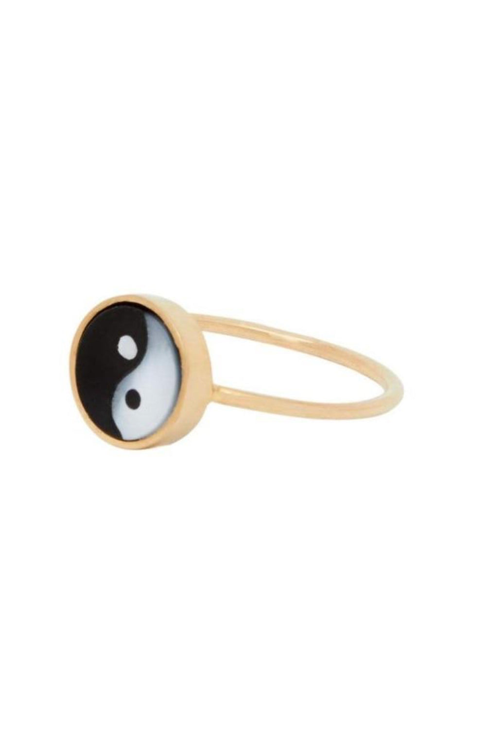 Gold Mini Yin Yang Ring