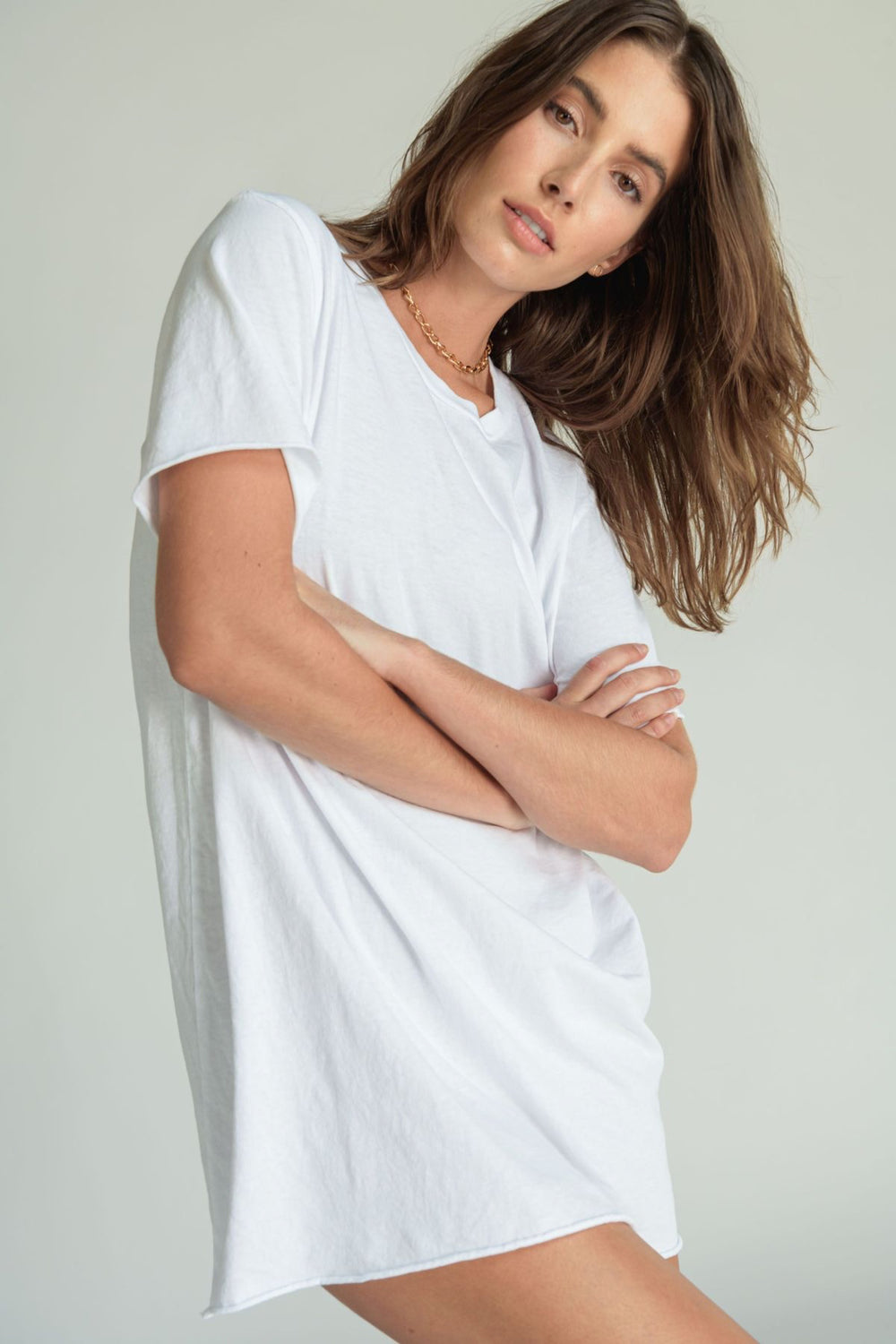 White Zepplin Tee Dress