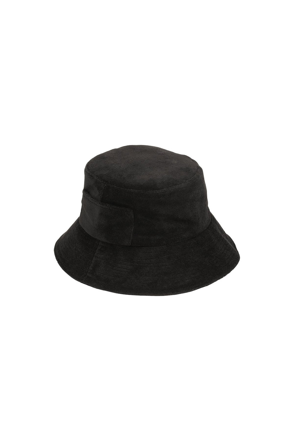 Black Terry Wave Bucket Hat