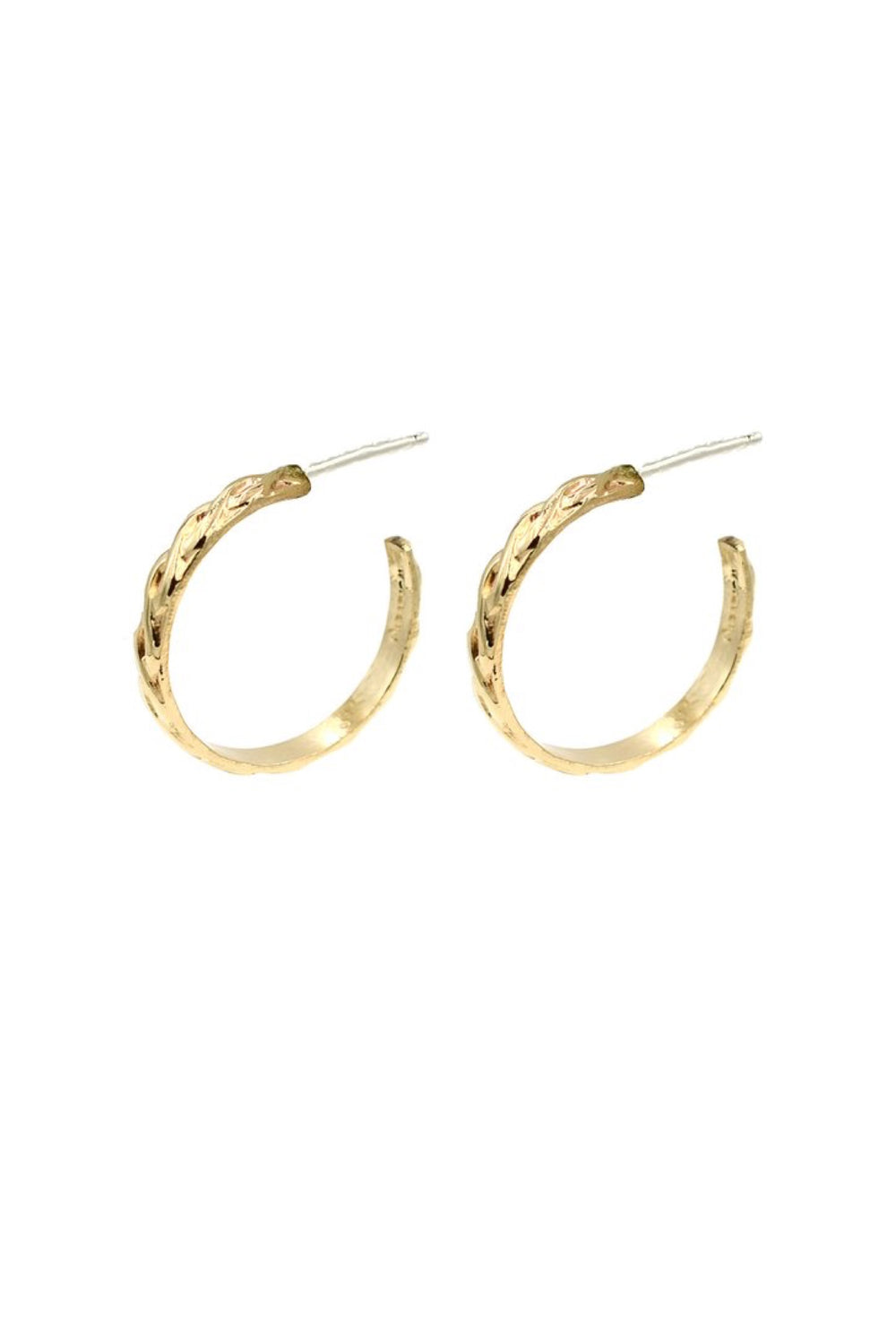 Gold Large Wavy Hoops