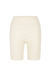 Cream Classic Ribbed Short
