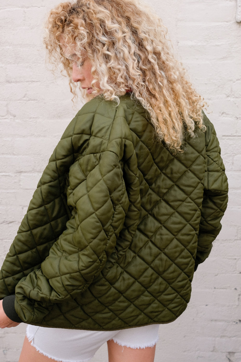 Army Green Quilted Jacket