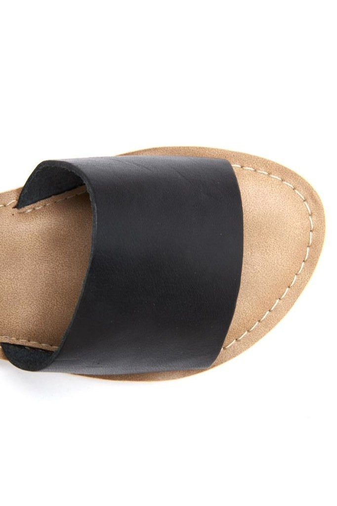 Black Leather Cabana Sandal