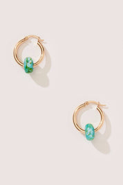 Gold Aqua Earrings