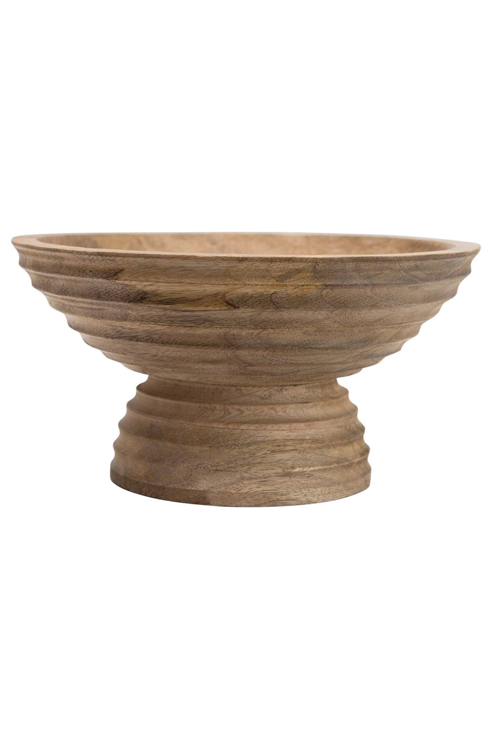 Mango Wood Pedestal Bowl