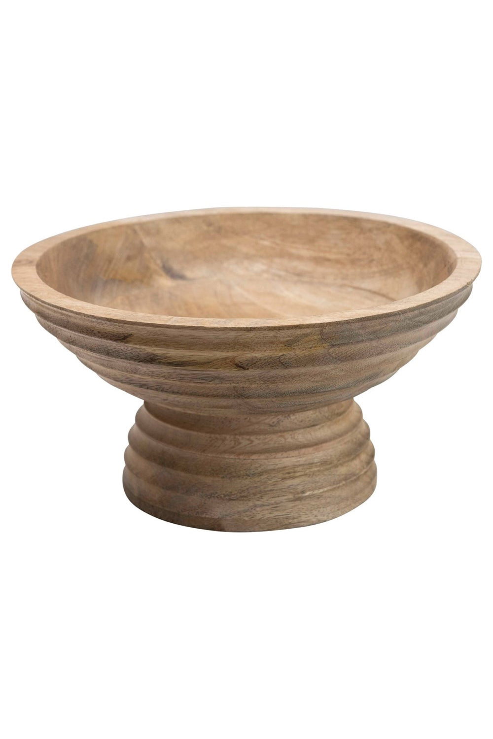 Mango Wood Pedestal Bowl