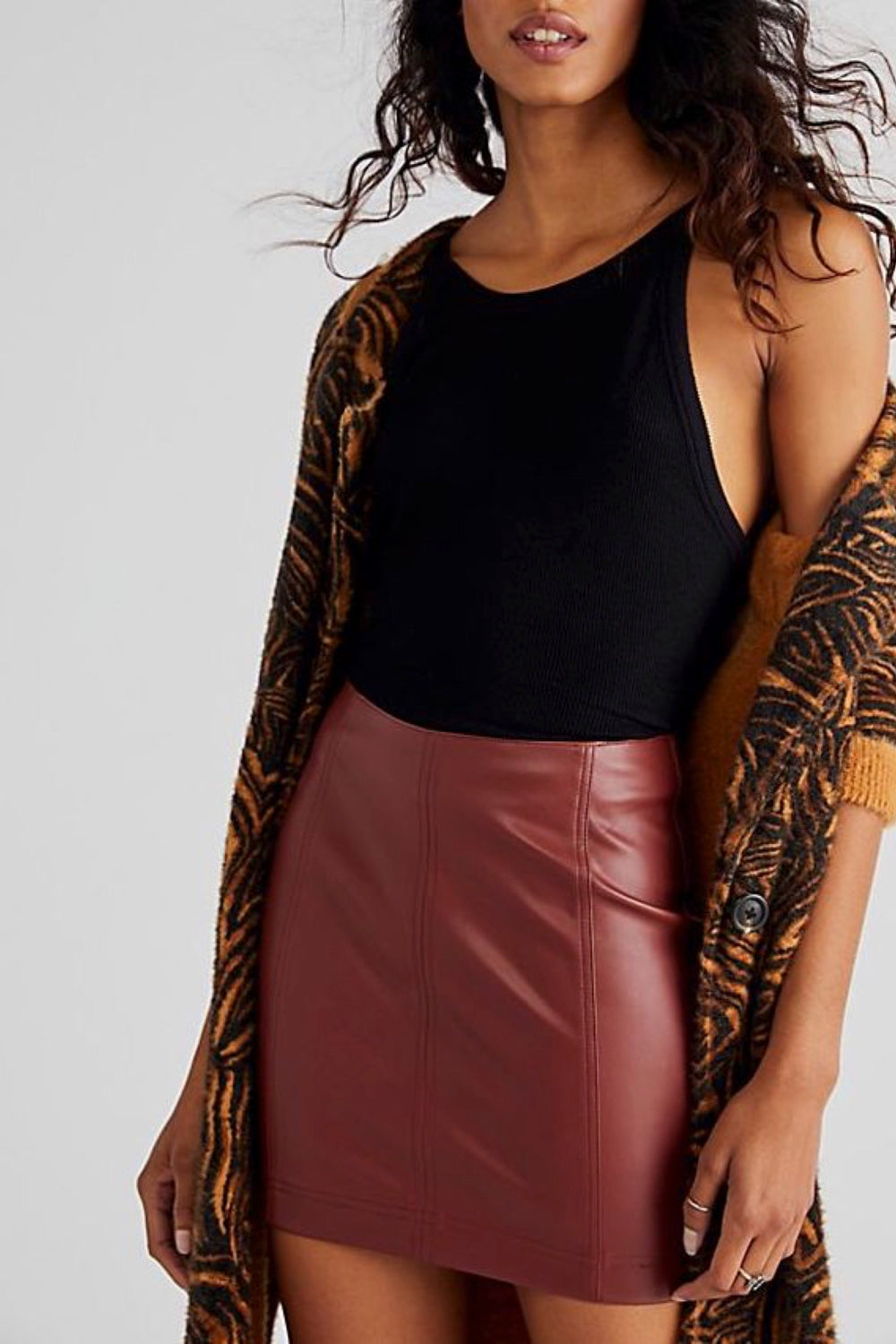 Double Dare Modern Femme Vegan Leather Skirt