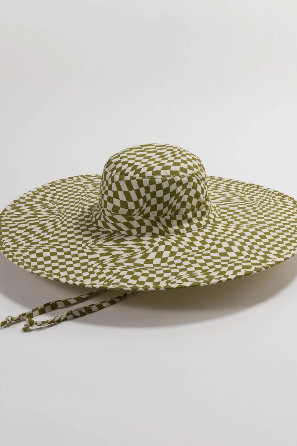 Moss Trippy Checker Packable Sun Hat