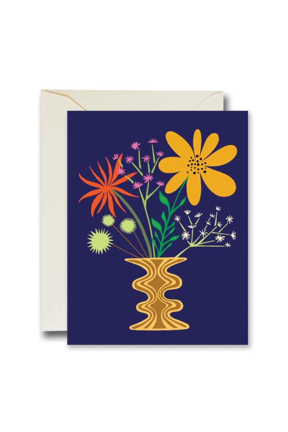 Navy Friendly Flowers Card