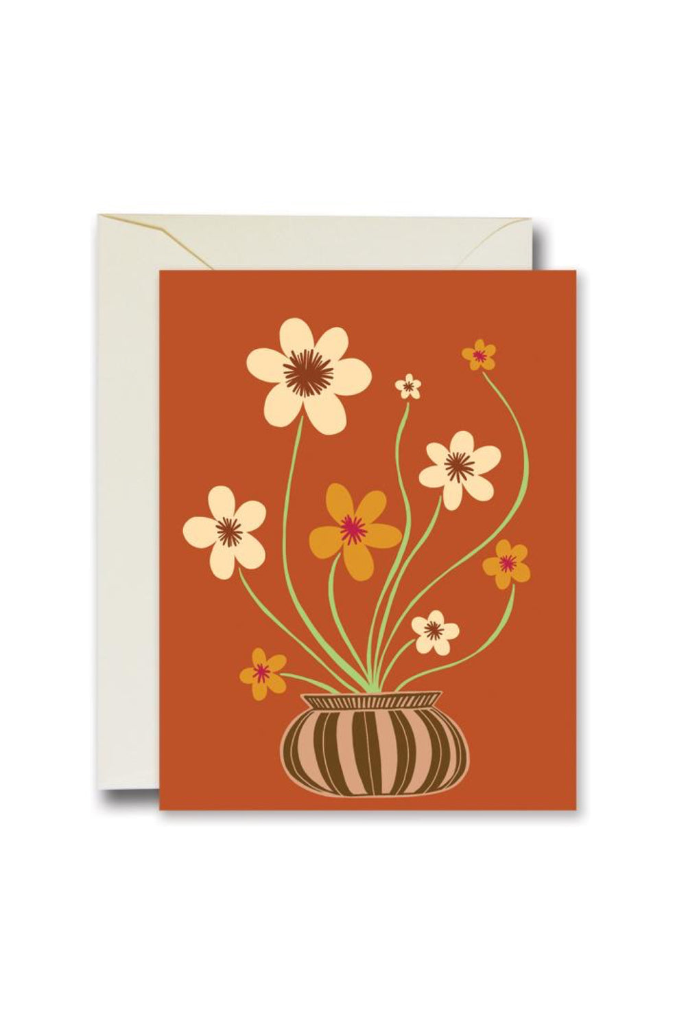 Orange Friendly Flowers Card