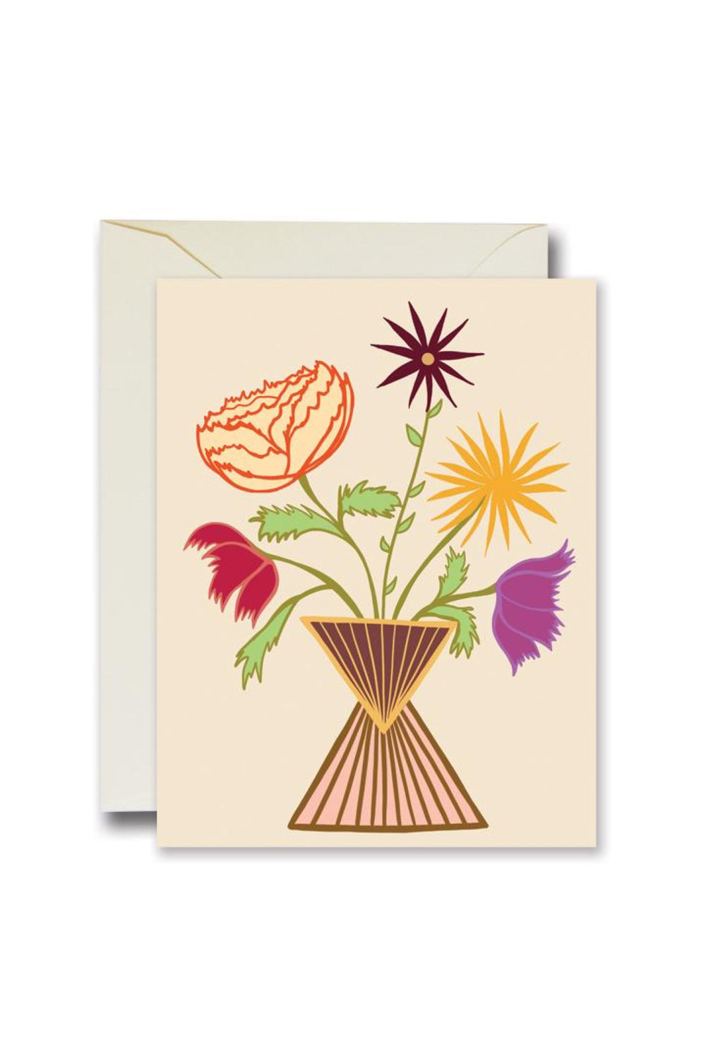 Ivory Friendly Flowers Card