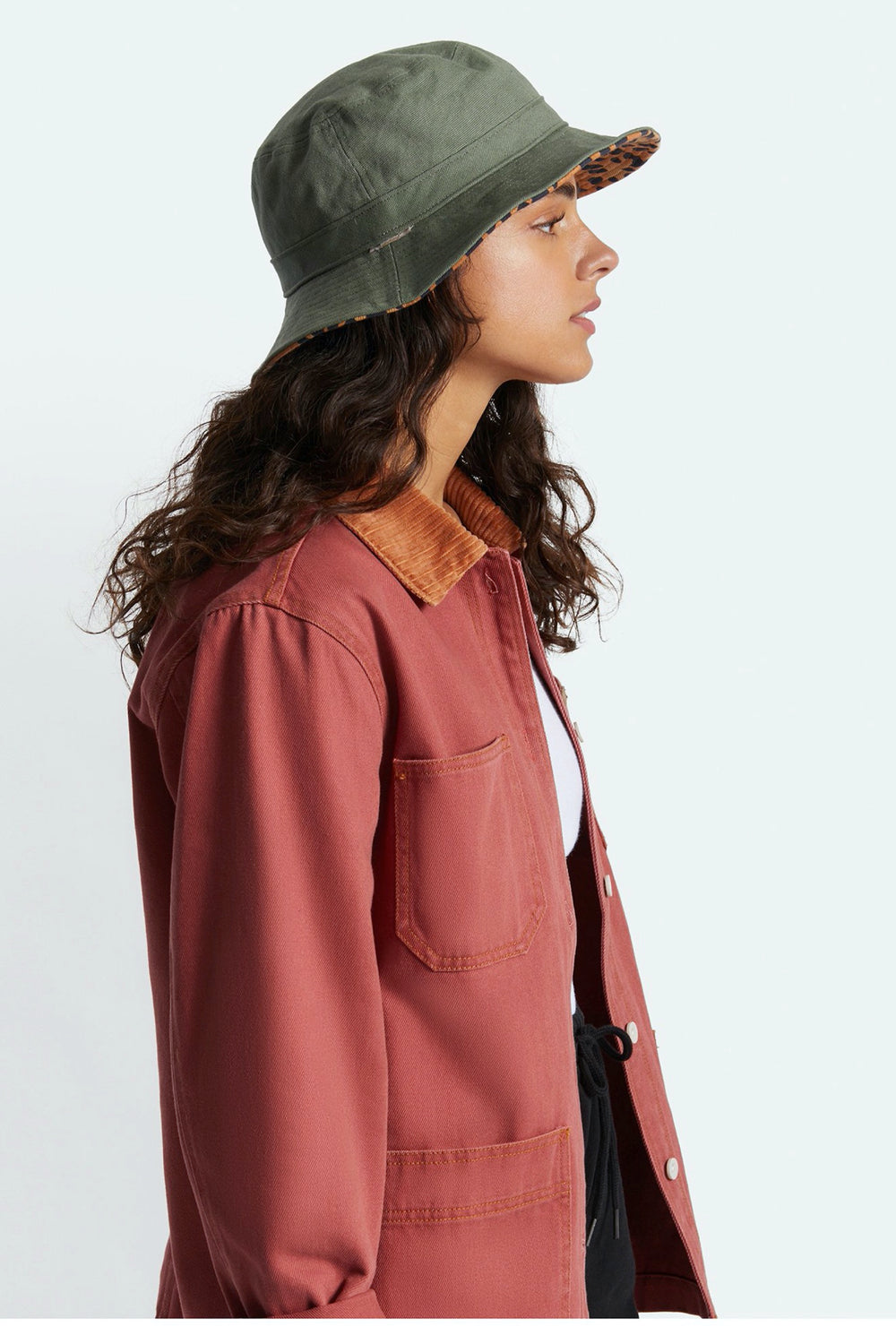 Military Olive + Leopard Petra Bucket Hat