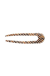 Tortoise Checker French Hair Pin
