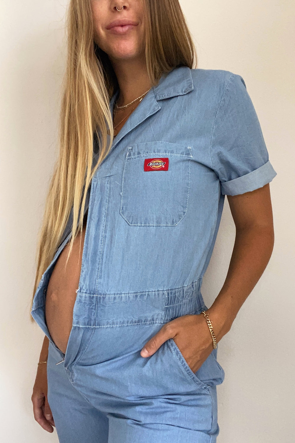 Chambray Short Sleeve Coveralls
