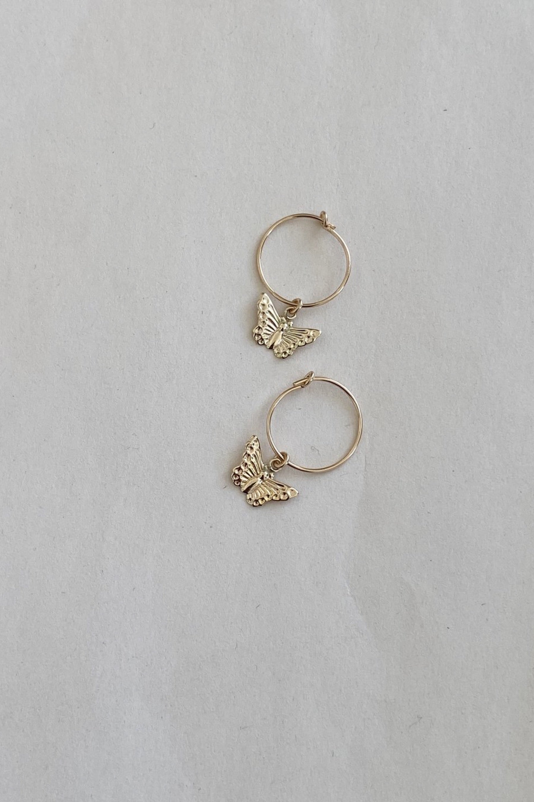 Gold Flutter Hoops