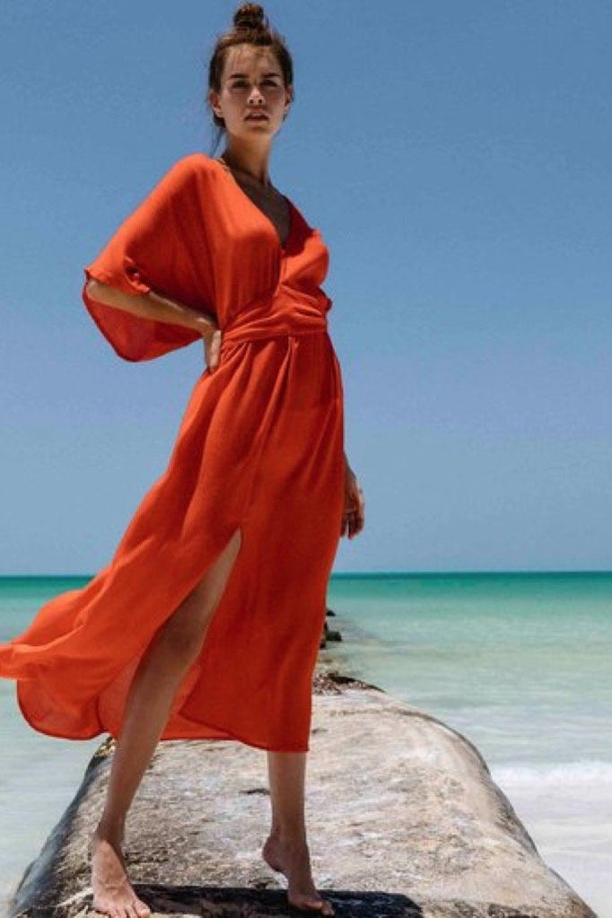 Sunset Red Forever Fine Dress