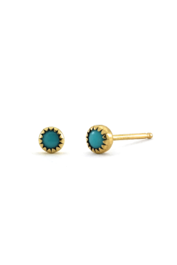 Gold Turquoise Studs