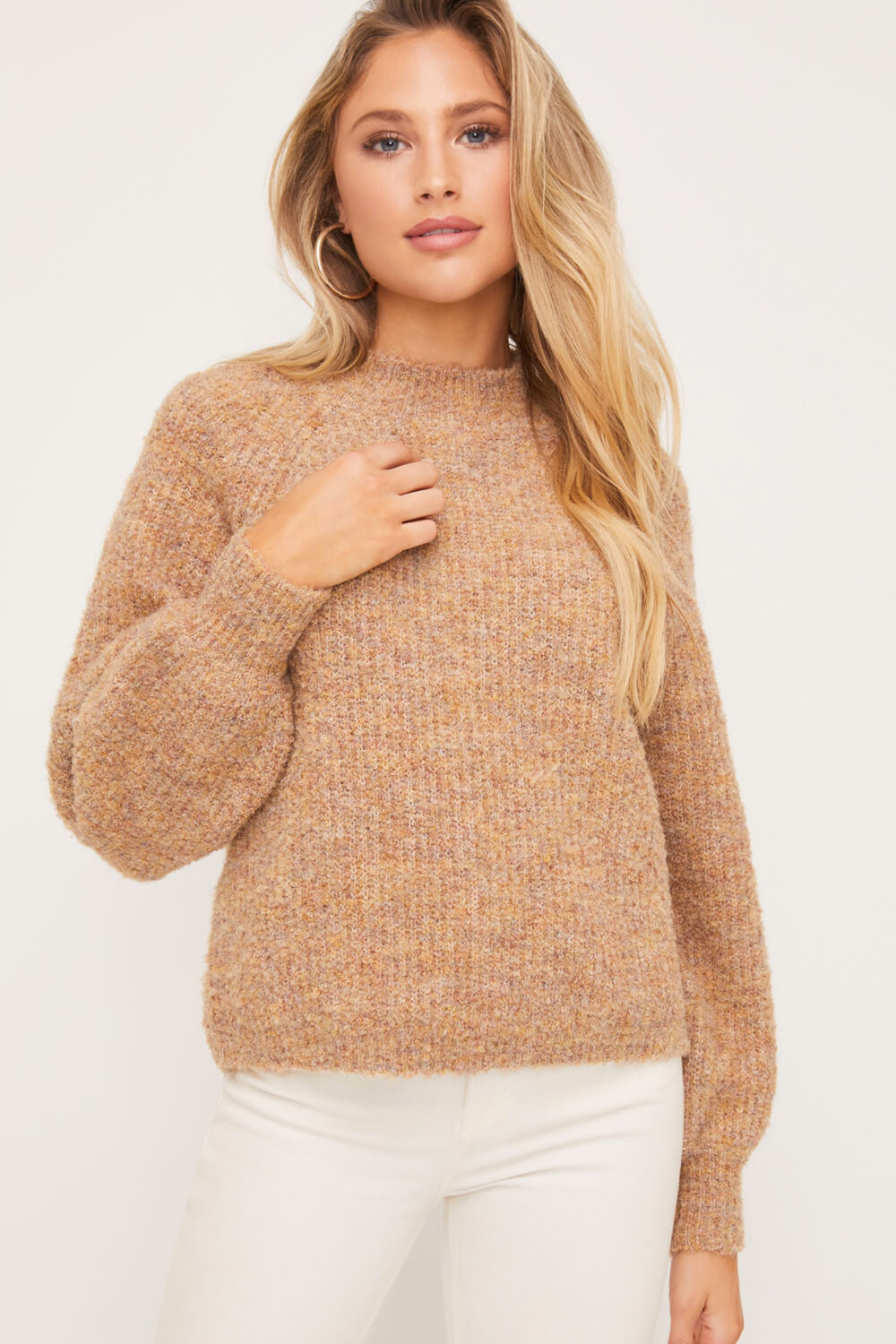 Speckled Mockneck Sweater