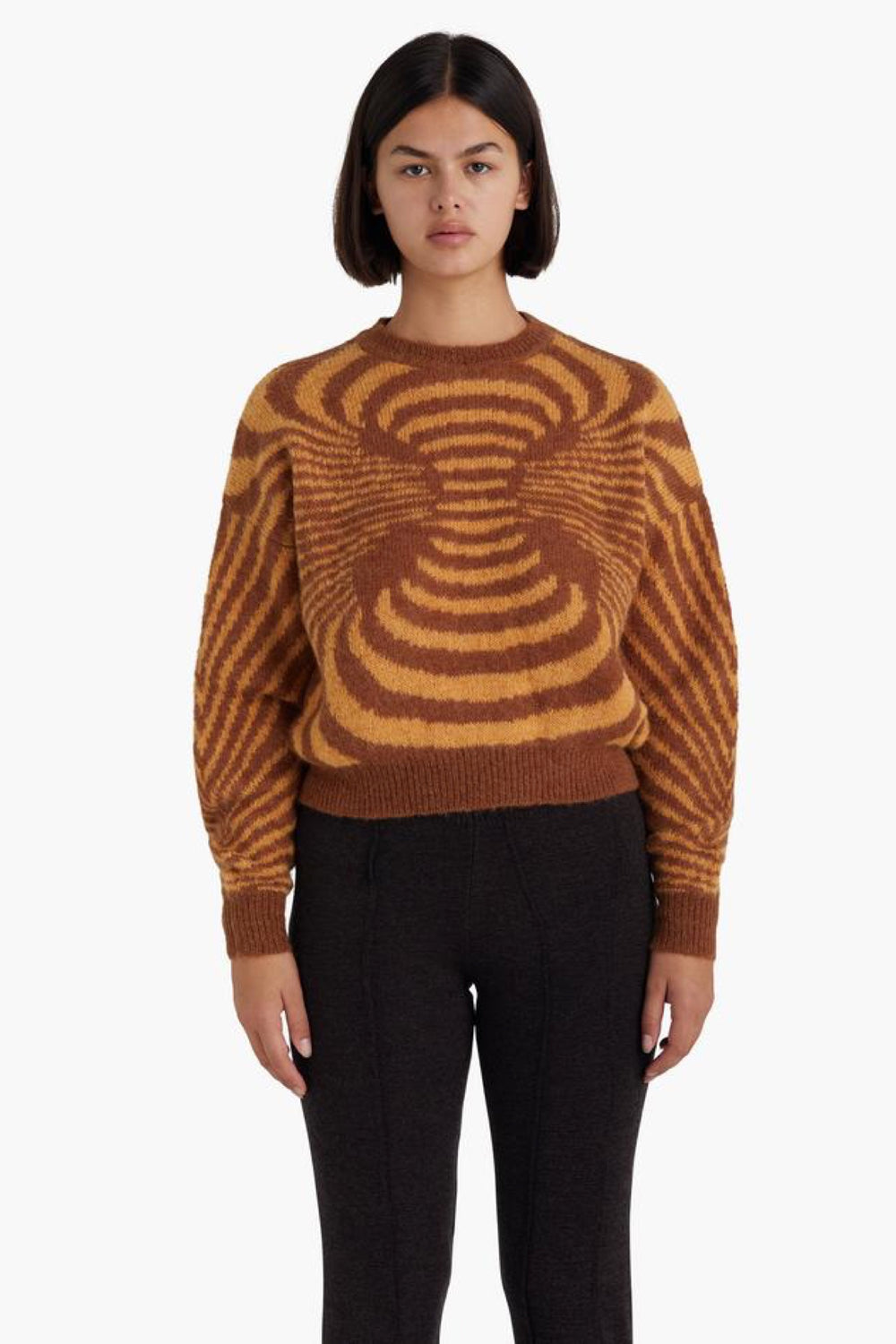 Camel Matrix Sweater