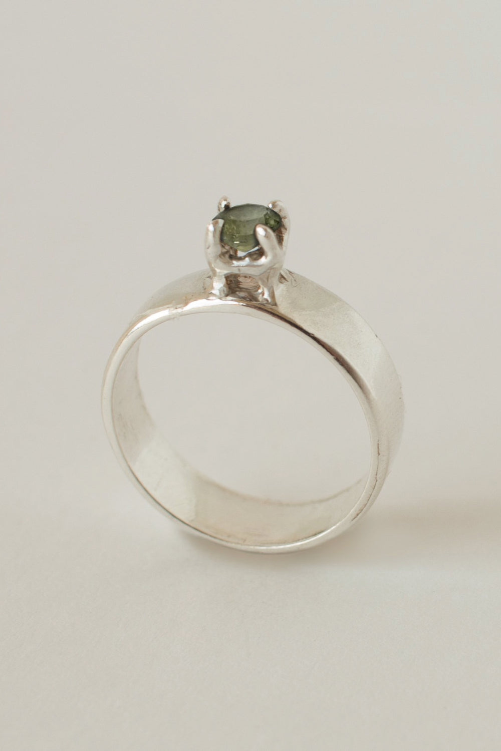 Silver + Green Amethyst Lucinda Ring