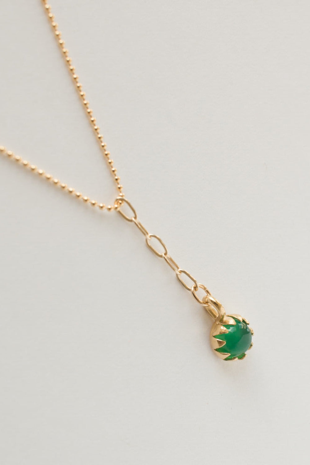 Green Onyx Moon Bloom Necklace