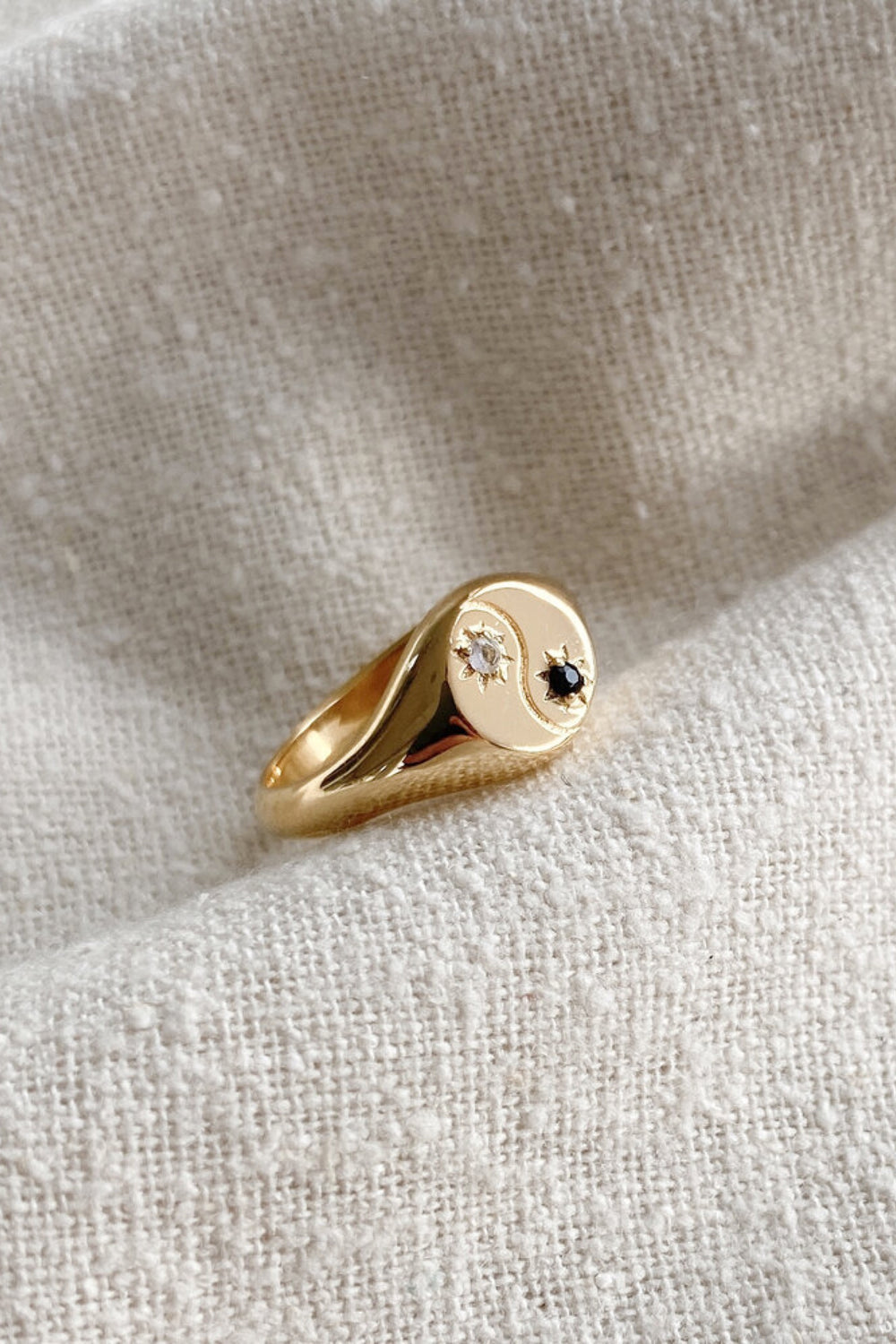 Gold Yin Yang Ring