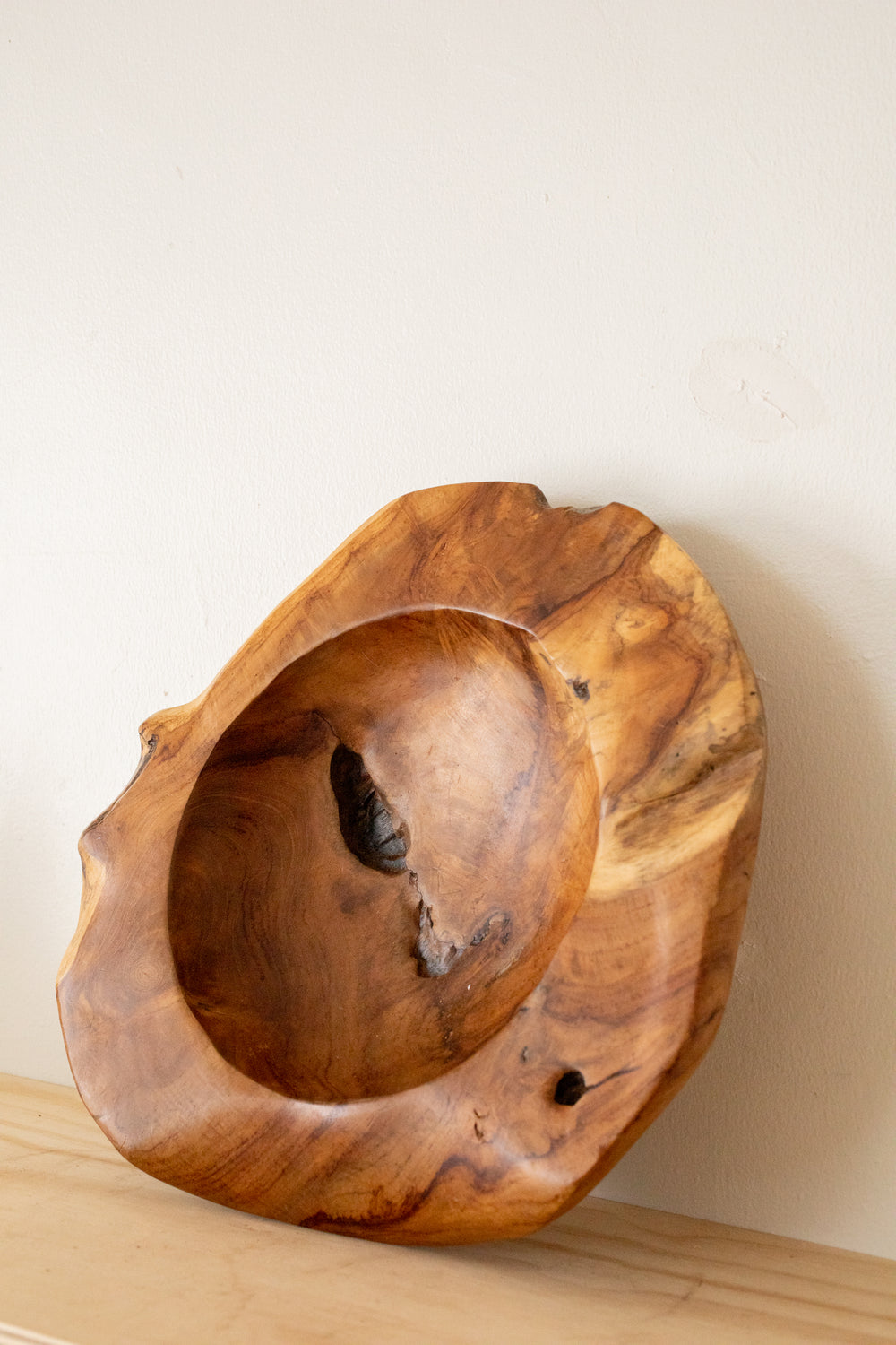 Burl Wood Oversized Bowl