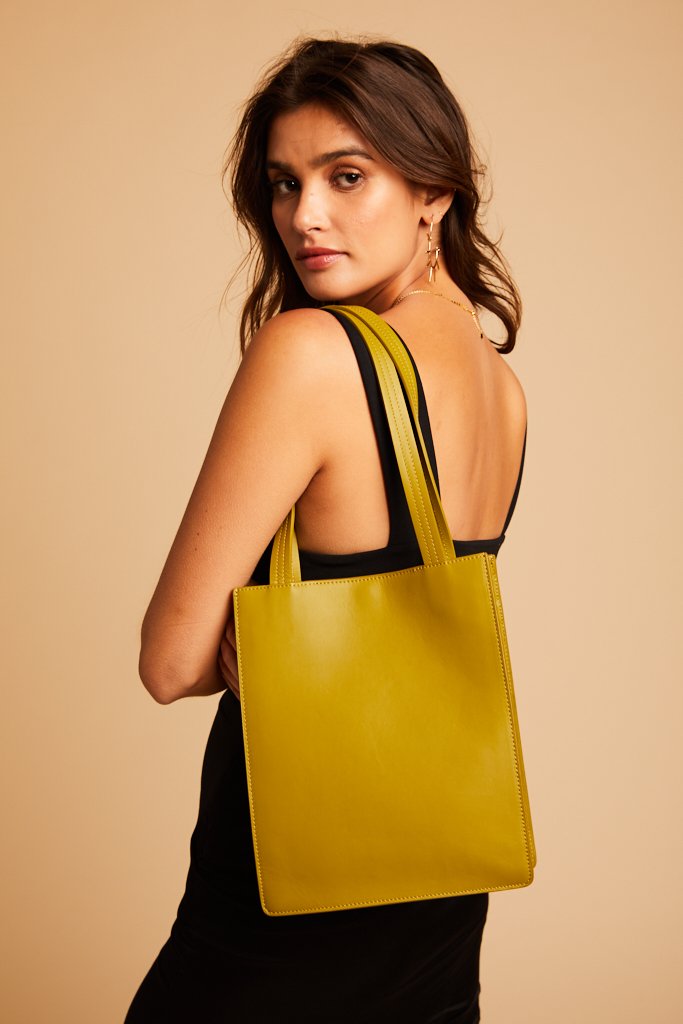 Spanish Moss Medium Leather Tote