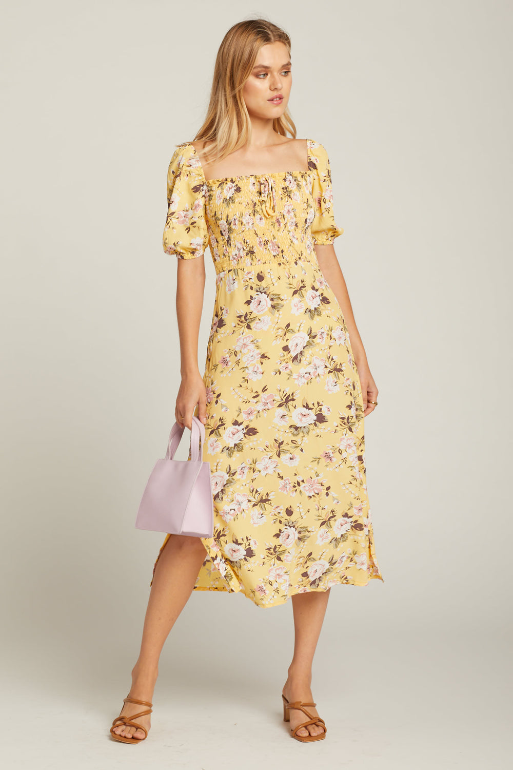 Pomeline Floral Majorelle Dress — Prism Boutique