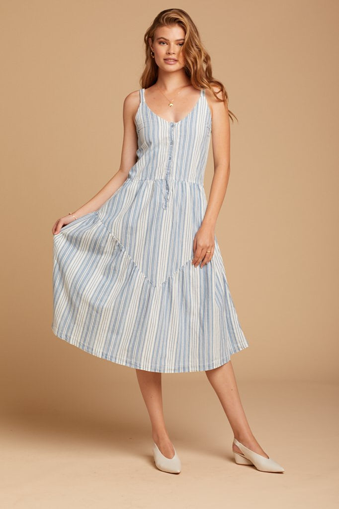 Indigo Striped Blue Moon Dress