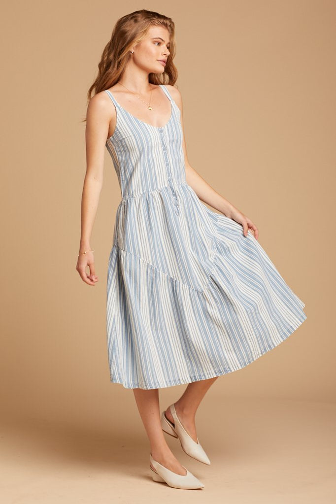 Indigo Striped Blue Moon Dress