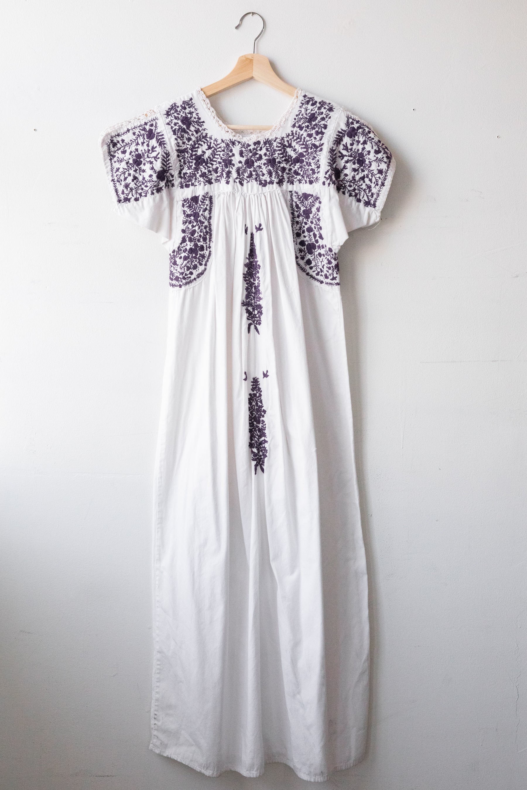 Purple Embroidered Dress