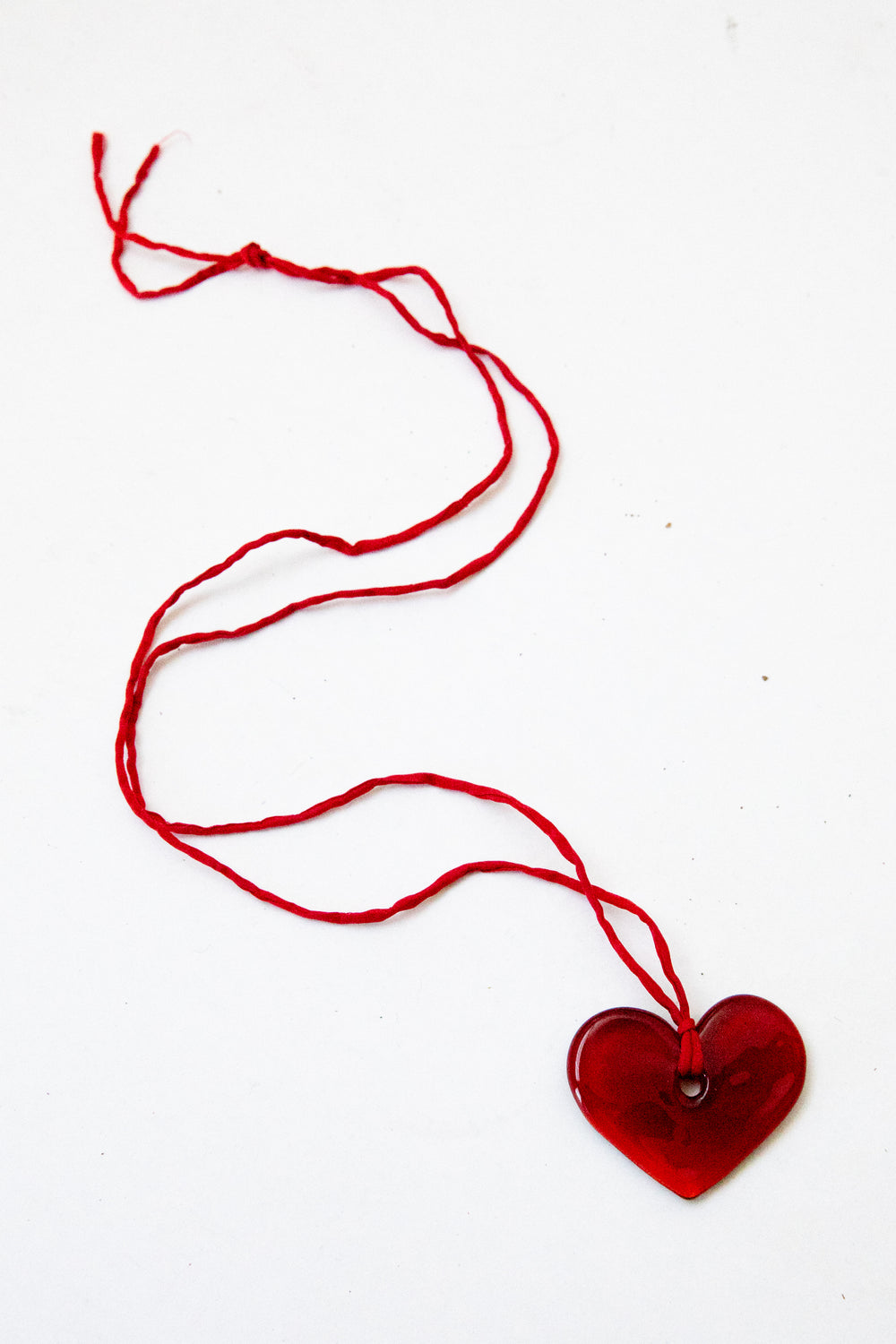 Red + Scarlet Heart Necklace