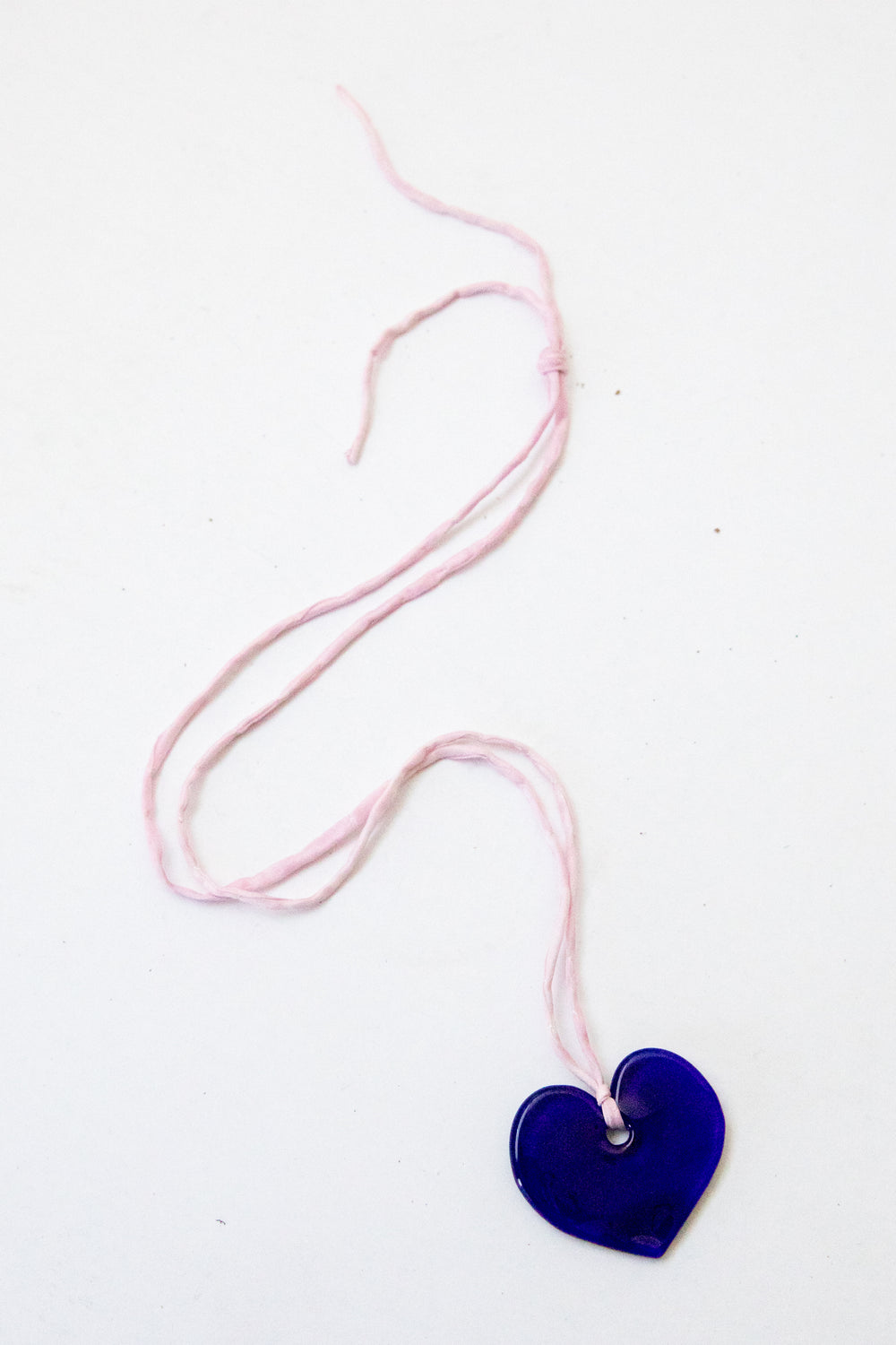 Cobalt + Pink Heart Necklace