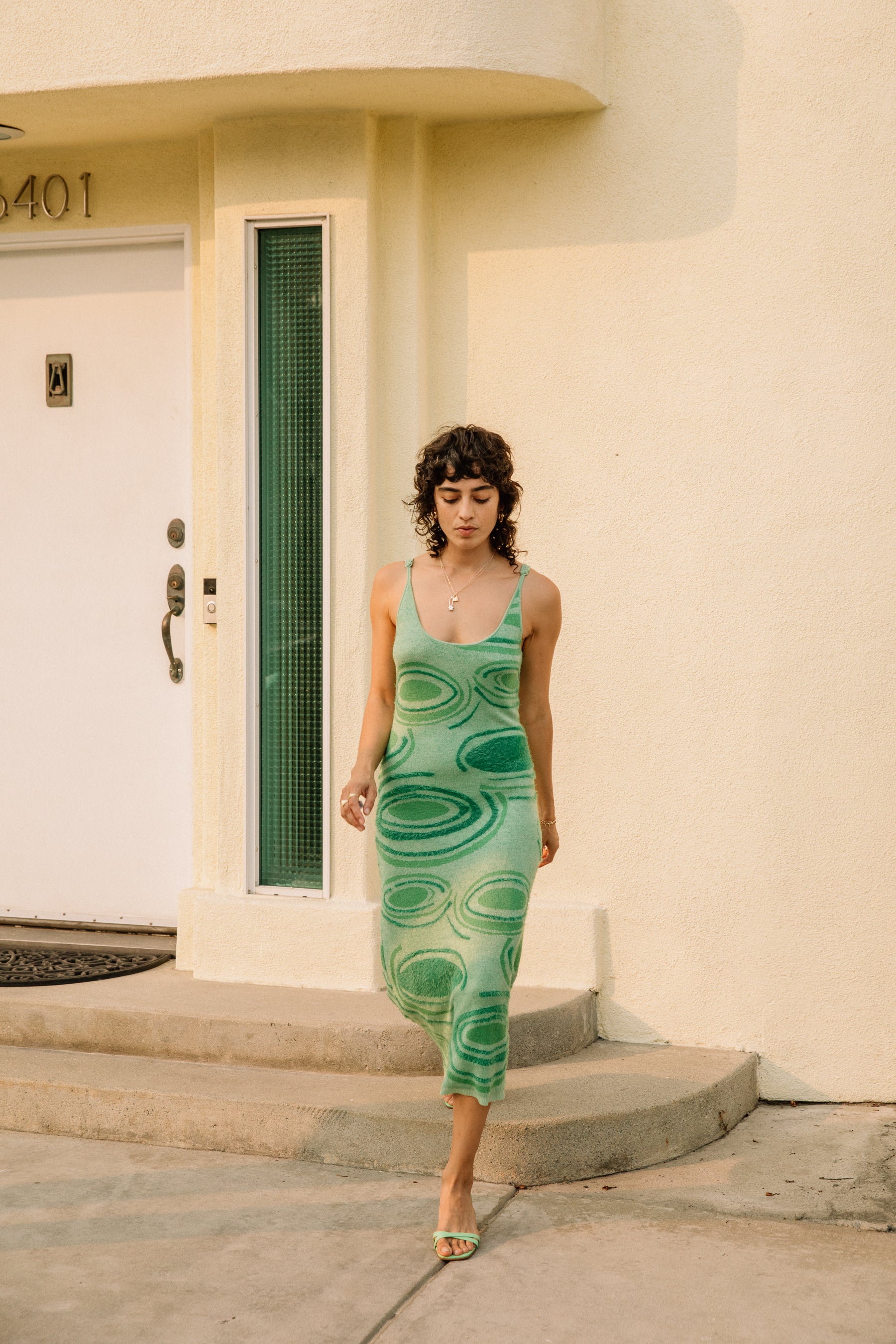 green hockney dress House of Sunny The Galaxy Hockney - Grass Green