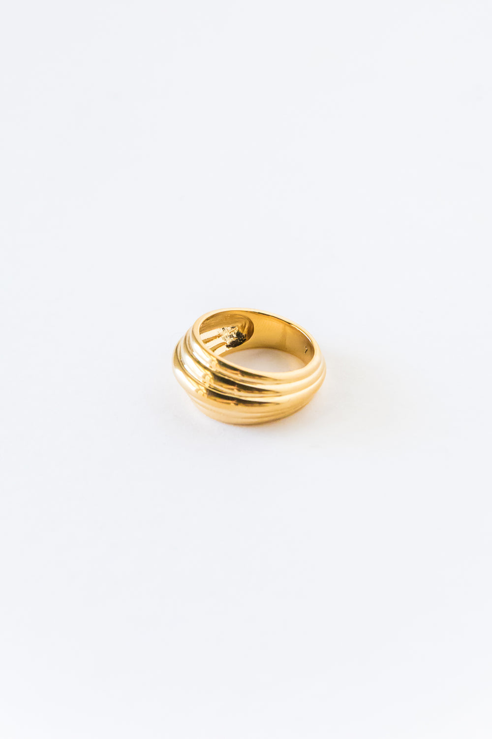 Gold Alin Striped Ring