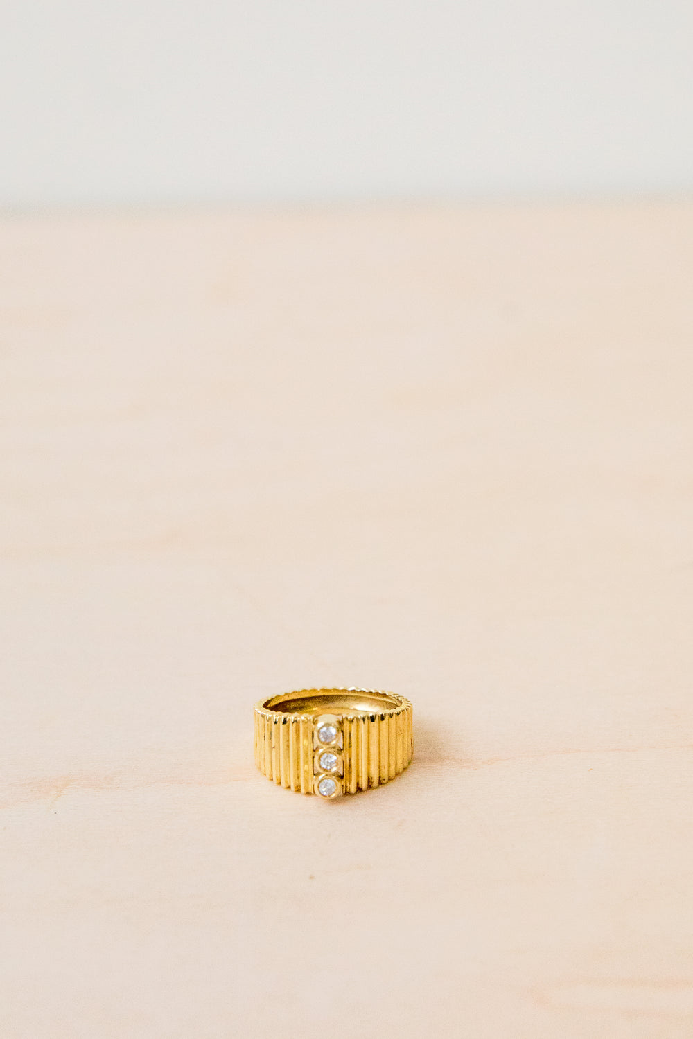 18k Italian Diamond 1940s Ring