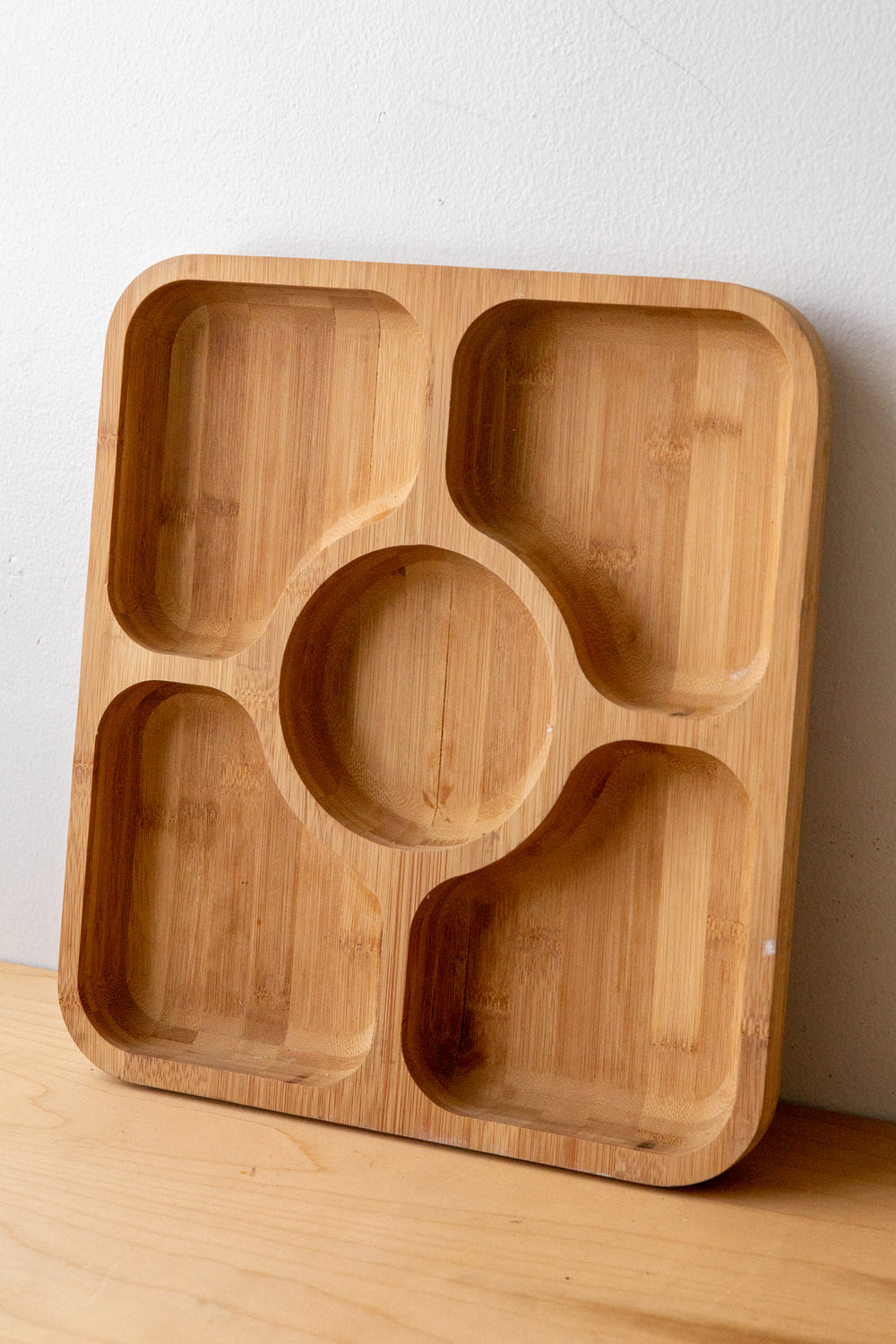 Wood Compartment Serving Tray