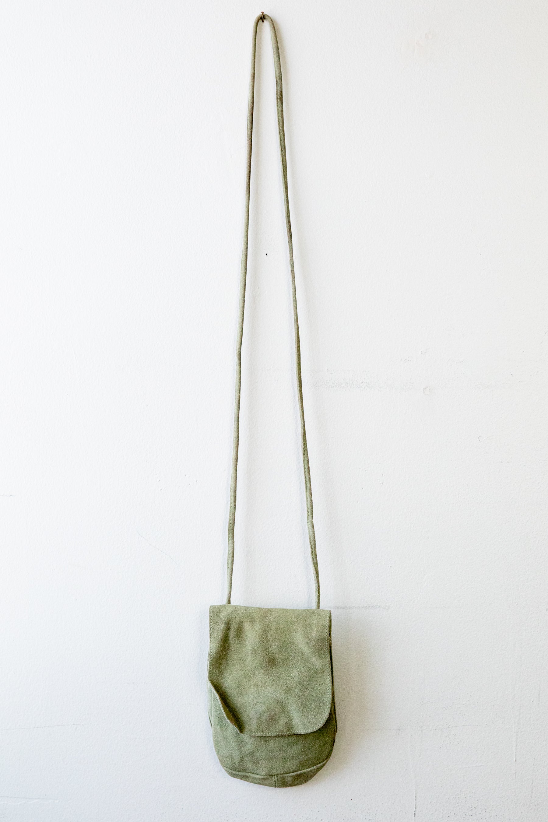 Sage Suede Crossbody