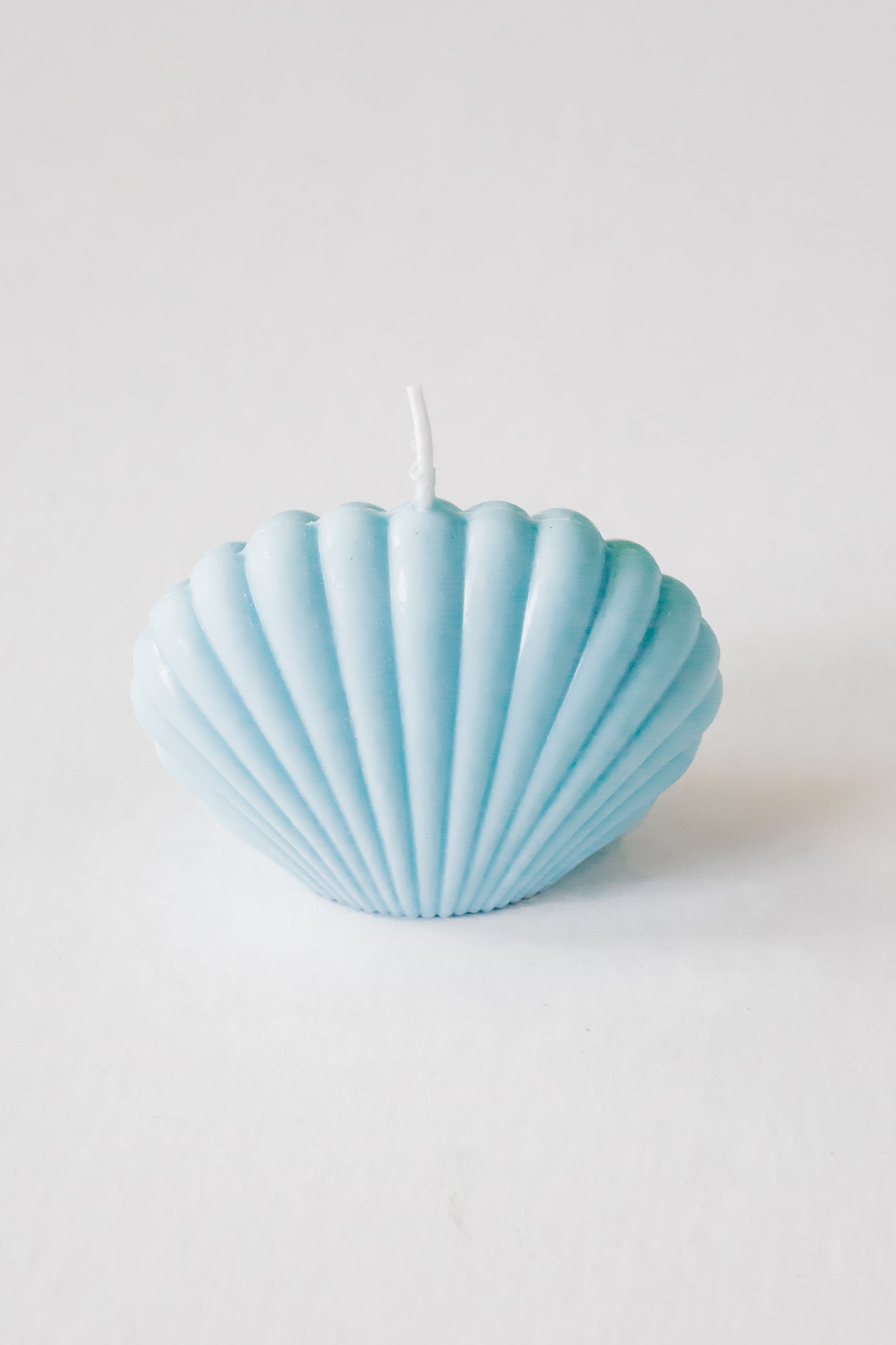 Baby Blue Shell Candle